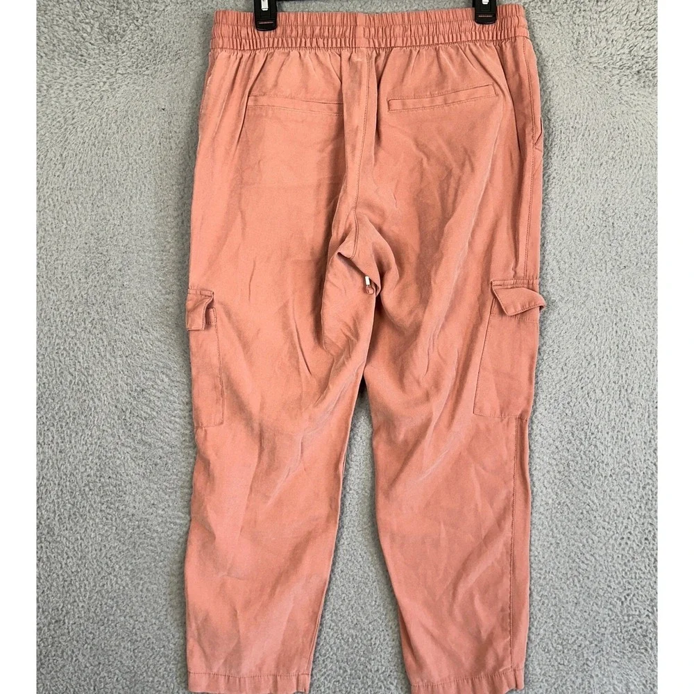 Old Navy Pants Womens Medium Terracotta Rose Cargo Tapered Casual Stretch Waist